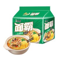 康师傅 方便面 面霸煮面上汤排骨五连包116g*5 泡面袋装速食 方便食品 面霸上汤排骨煮面5连包