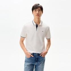 TOMMY HILFIGER Tommy Jeans25夏季男珠地网眼翻领短袖T恤POLO20745