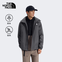 北面 硬壳冲锋衣男DRYVENT防水户外百搭保暖外套26新品 8JSY RHI 火岩灰 M 170