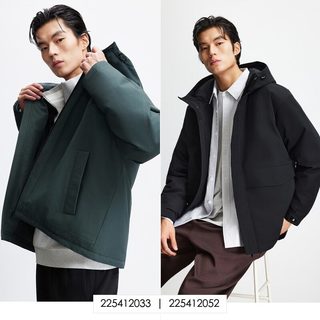 JACK&JONES 杰克琼斯 男士简约字母休闲羽绒服