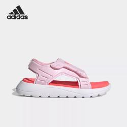 adidas 女婴幼童轻盈透气凉鞋舒适百搭童鞋沙滩鞋夏季款儿童休闲运动凉鞋