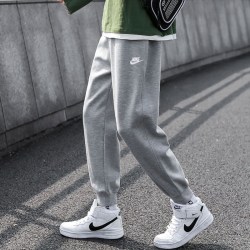 NIKE 裤子男正品秋冬季2023新款加绒灰色休闲长裤男士运动裤男