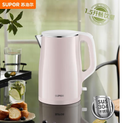 家用电热水壶双层防烫304不锈钢无缝内胆SW-15S03A1.5L 1.5L