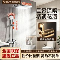 百亿补贴：箭牌 花洒59精铜水路套装银色家用淋浴器卫浴浴室增压淋浴房33204