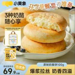 小黄象 原制奶酪饼 100g*5包 芝士饼早餐下午茶面点爆浆拉丝夜宵