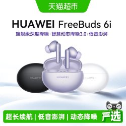 华为 FreeBuds 6i 入耳式真无线动圈蓝牙耳机 幻夜黑