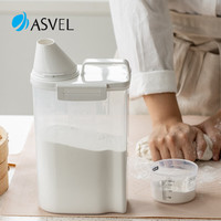 Katei Story 日本面粉存储器食品级面粉收纳盒家用小米桶防潮密封面粉专用桶 面粉桶-1个装