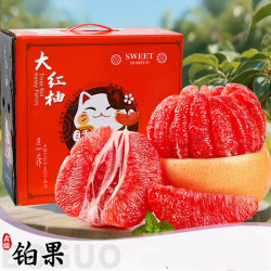 尹福记 特大果 福建 平和 红心蜜柚 三红柚 4.5斤装 1-2个