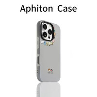 A【裸机手感】可爱围圈小怪兽 iPhone11-17系列 苹果手机壳