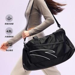 安踏 大容量健身包桶包防泼水短途旅行斜挎包游泳健身训练收纳托特包