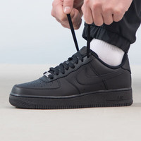 NIKE Air Force 1 '07 Wb Af1 纯黑男子运动板鞋 CW2288-001