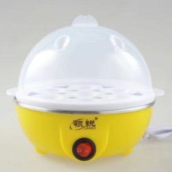 领锐 煮蛋器 蒸蛋器 小功率型350W蒸蛋器宿舍宝宝单层1-7个鸡蛋早餐机 单层 黄色