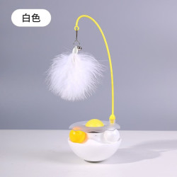 艾风格 新款智能不倒翁逗猫球LED灯光自嗨解闷 不倒翁-白色