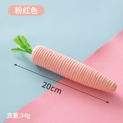 三栖虎 猫玩具可爱胡萝卜自嗨解闷猫玩具磨牙磨爪带铃铛逗猫棒 红色胡萝卜 猫猫玩具