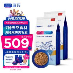 蓝氏 LEGENDSANDY蓝氏狗粮通用金毛柯基泰迪鸡肉三文鱼鳕鱼金枪鱼30kg