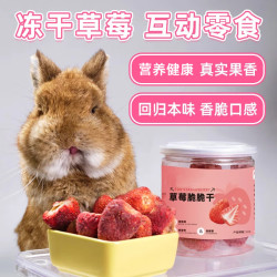 牛宠 兔子零食冻干草莓仓鼠荷兰猪豚鼠龙猫金丝熊专用营养水果宠物用品 牛宠冻干草莓50g