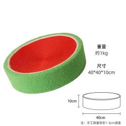 艾风格 剑麻猫抓板窝耐磨大号圆形猫咪磨爪玩具 包布西瓜 40/40