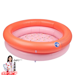 MMFLF狗狗洗澡盆免充气折叠宠物游泳池鸭子浴盆中小型宠物浴桶可折叠 橘粉色pvc加厚环保材质 带打气筒