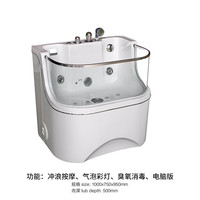 宠物 启端CIDON宠物SPA浴缸猫狗金毛泡澡洗狗漕宠物美容洗护池洗澡浴缸 全白-100cm泡泡彩灯臭氧冲浪