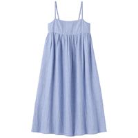 MUJI 女式木棉混纺双层纱织吊带连衣裙