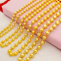 佩瑄 999黄金包999银 光珠项链 卡5mm 重约25g