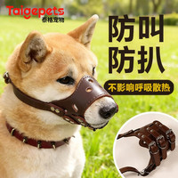 泰格宠物 狗狗嘴套防咬防叫防乱吃大型中型小型犬小狗柴犬专用口罩止吠