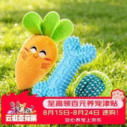 亚禾 狗玩具球啃咬磨牙球自嗨解闷发声训练泰迪比熊小型犬幼犬0-6个月