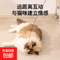 京东 CFA赛级逗猫棒猫咪玩具小飞虫羽毛替换头耐抓咬幼猫用品自嗨解闷 木柄逗猫棒+白羽毛*3