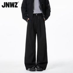 JNWZ 慵懒风垂感直筒西装裤男士夏季男裤新款青少年阔腿休闲裤叠穿
