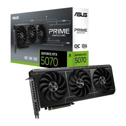 华硕 Prime GeForce RTX 5070 12GB GDDR7 OC 版游戏显卡(NVIDIA Blackwell 架构和 DLSS 4,2.5 插槽设计,SSF,PCIe 5.0,3X DisplayPort 2.1b,1x HDMI 2.1b)