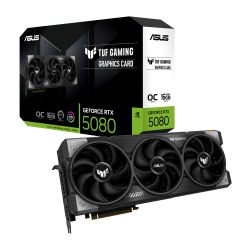 华硕 TUF 游戏 GeForce RTX 5080 OC 版 16GB GDDR7 游戏显卡(Nvidia geForce RTX5080,3.6 插槽设计,PCIe 5.0,2X HDMI 2.1b,3X DisplayPort 2.1a,TUF-RTX5080 -O16G -游戏)