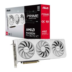 华硕 ASUS 白色RX9070XT 16GB显卡 3风扇 PCIe 5.0 电竞游戏