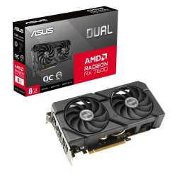 华硕 Dual Radeon RX 7600 EVO OC 版 8GB GDDR6 显卡 / DUAL-RX7600-O8G-EVO 国内授权经销商