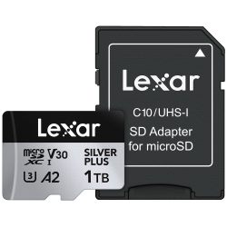 LEXAR 雷克沙 1TB Silver Plus microSDXC存储卡 TF卡 大疆pocket3内存卡 action45pro 4K高速存储卡