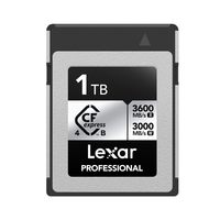 Lexar 专业 CFexpress 4.0 B 型银色系列 1TB,Tybe B 卡高达 3600MB/s 读取,2600MB/s 写入,8K 原始视频的 CF 卡,数码单反相机的 CF 存储卡,反向使用 XQD 相机