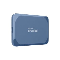 Crucial X10 CT6000X10SSD9-02 6TB 外置固态硬盘,高达 2,100MB/s,USB-C 3.2 Gen2,IP65 防水防尘,适用于 Mac,PC,智能手机和游戏机,哑光蓝