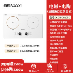 帅康 DCDR-00205C左平电淘2.2kw/右平电磁3.5kw
