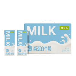 京东京造 鲜来多6.0高蛋白牛奶200ml×10原生高钙健身减肥早餐奶 中秋送礼