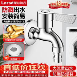 莱尔诗丹 LD5267 加厚铜主体 4分快开洗衣机水龙头