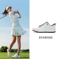 FILA 女鞋运动休闲鞋女士户外轻便低帮软钉高球鞋