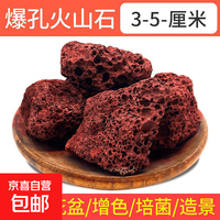 火山石乌龟缸养鱼鱼缸专用造景底砂石头水草泥天然底部砂石 火山石3-5cm10斤