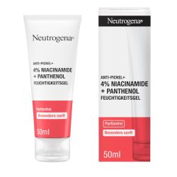 Neutrogena 露得清 抗痘 + 保湿凝胶(50 毫升)含 4% 烟酰胺+泛醇 不含香料的面部护理,适合所有肤质