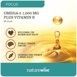 naturewise 深海鱼油软胶囊 富含EPADHA 零腥味心脑健康 60粒