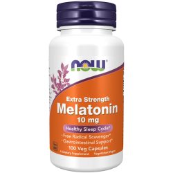 NOW Foods 褪黑素胶囊 加强版10mg 助眠调节睡眠周期 素食成人100粒