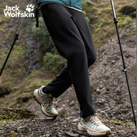 Jack Wolfskin 春夏新品长裤男裤休闲宽松运动透气商务简约弹力休闲直筒裤 5522052-6000/黑色 52