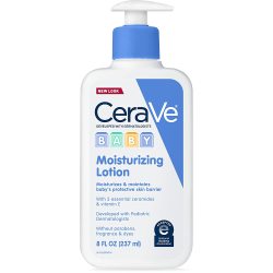 CeraVe 婴儿乳液 滋润并维持婴儿的保护性皮肤屏障 8液体盎司(约237毫升) 适合青少年 角蛋白 适合敏感肌肤类型 1件装