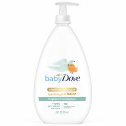 Baby Dove 婴儿乳液 保湿 适合婴儿使用 二甲硅氧烷 适合敏感肌肤类型 1件装591ml