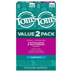 Tom's of Maine 牙膏 美白 控制牙菌斑 去除牙菌斑 治疗口臭 通用-成人 5.5盎司(约156克)