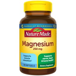 Nature Made 镁元素软胶囊 250mg 肌肉心脏神经健康 90粒