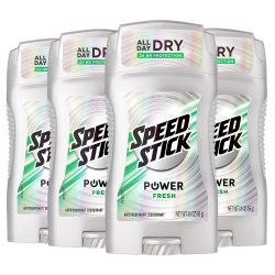 Speed Stick 男士除臭剂，新鲜 3 盎司（85克），4 件装